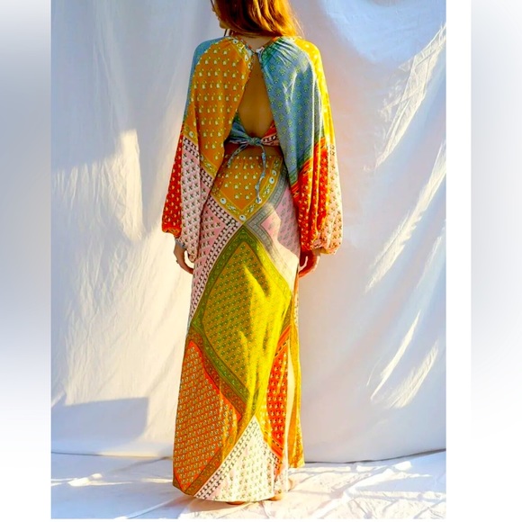 Jen’s Private Booty beautiful patchwork maxi dress with sexy cutout accents - Picture 3 of 5